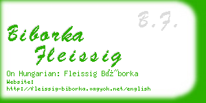 biborka fleissig business card